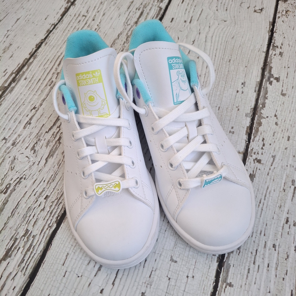 Adidas X Monsters Inc. Kids White and Blue Sneakers